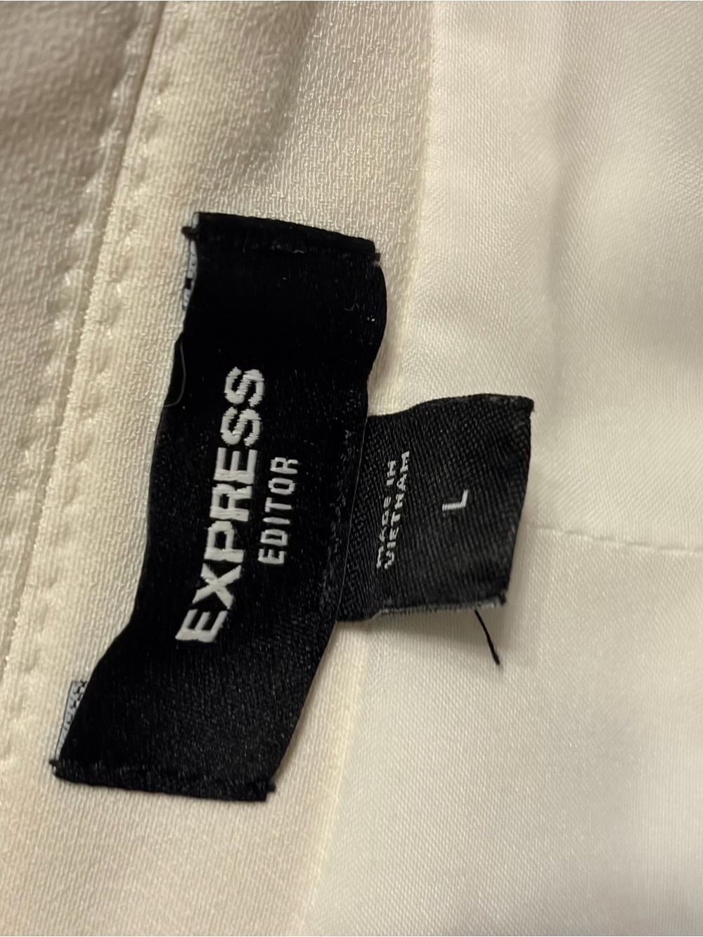 Express Cream Sleeveless Tailored Blazer Vest - Picture 3 of 8